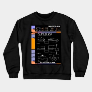 Computer Readout Showing Ancient Sleeper Ship Crewneck Sweatshirt